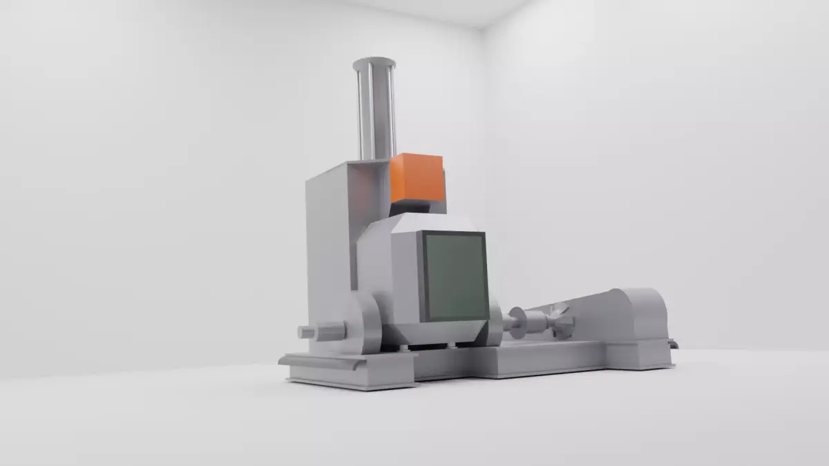 Rubber Mixing Machine Low-poly 3D model