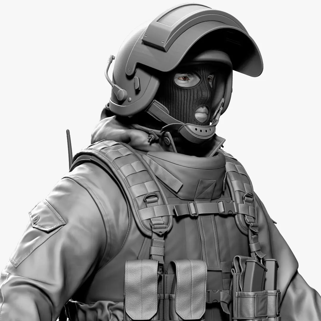 Russian Special Force Soldier Zbrush 3D model