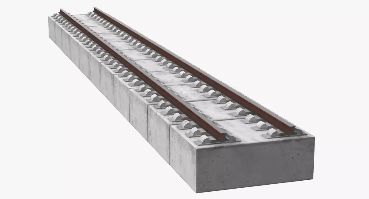 Highspeed Rail Section 3D model