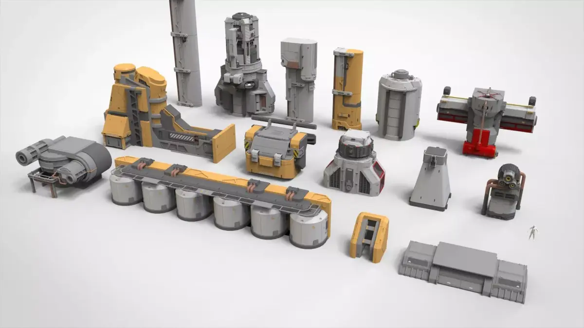 Sci-fi Architecture kitbash 56 3D model