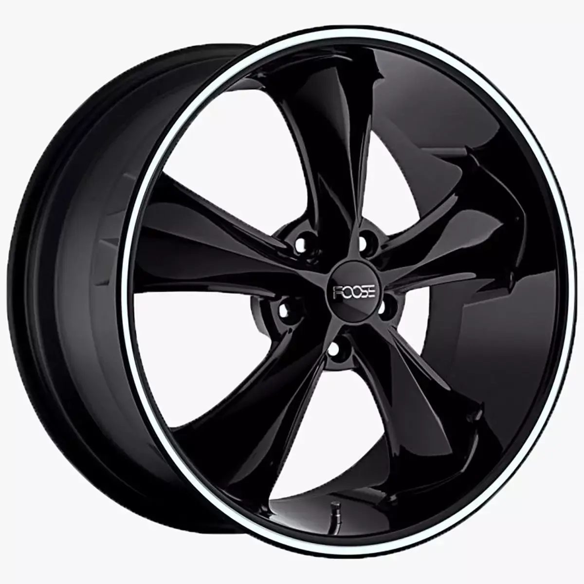 FOOSE Legend Wheel 17x8 Gloss Black With Machined Lip 1965-1973 3D model