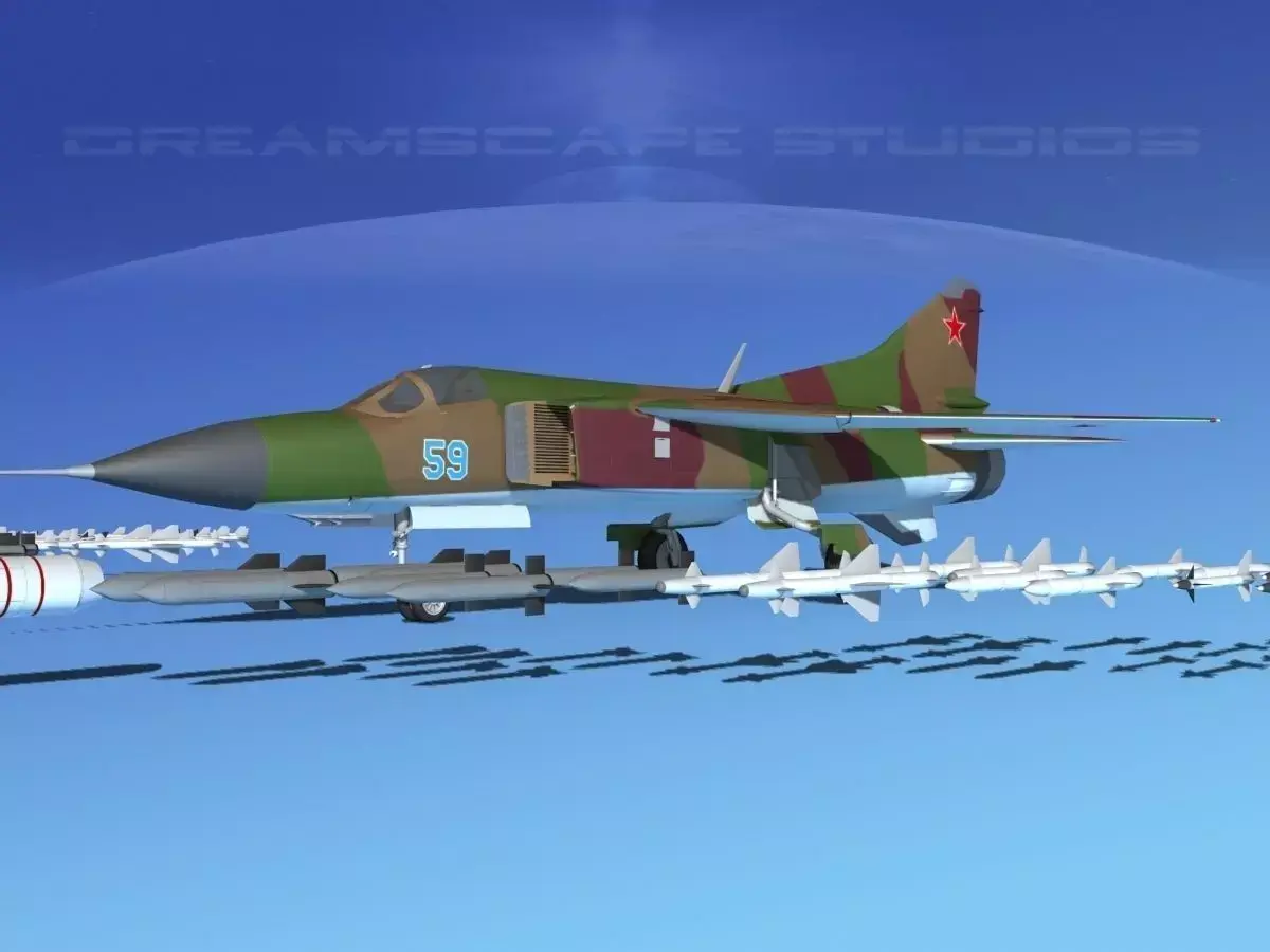 Mig 23 Flogger B V09 Russia 3D model