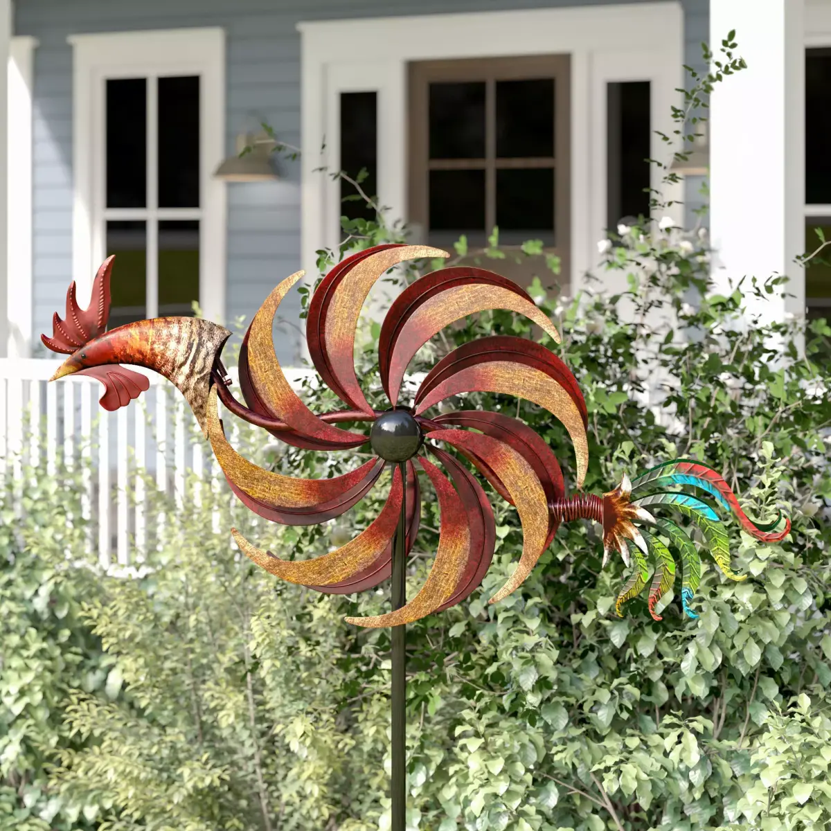 Bandopadhyay Flaming Rooster Wind Spinner 3D model
