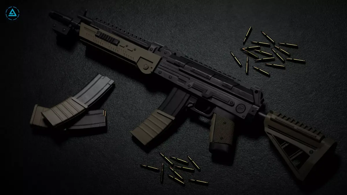 AKH 21 Rifle Low-poly 3D model