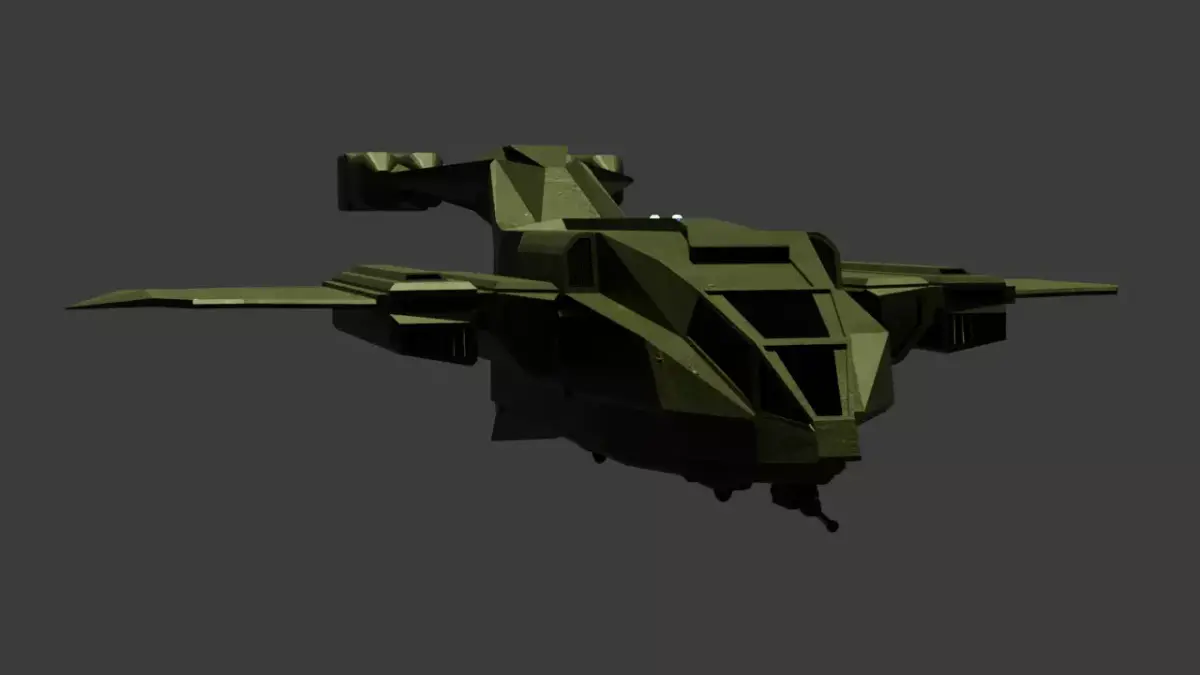 Halo Pelican Dropship 3D Model Low-poly 3D model