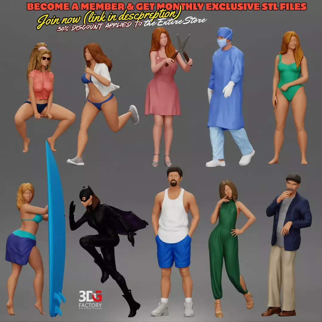 Tier10- 10 Figures for December 2 3D print model