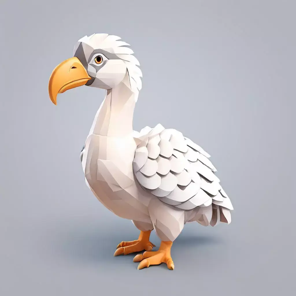 LowPoly Dodo Bird Game Asset Low-poly 3D model