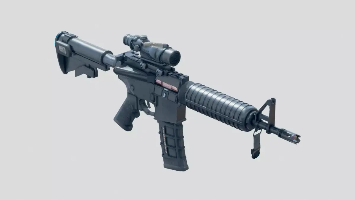 AR-15 style rifle Free low-poly 3D model