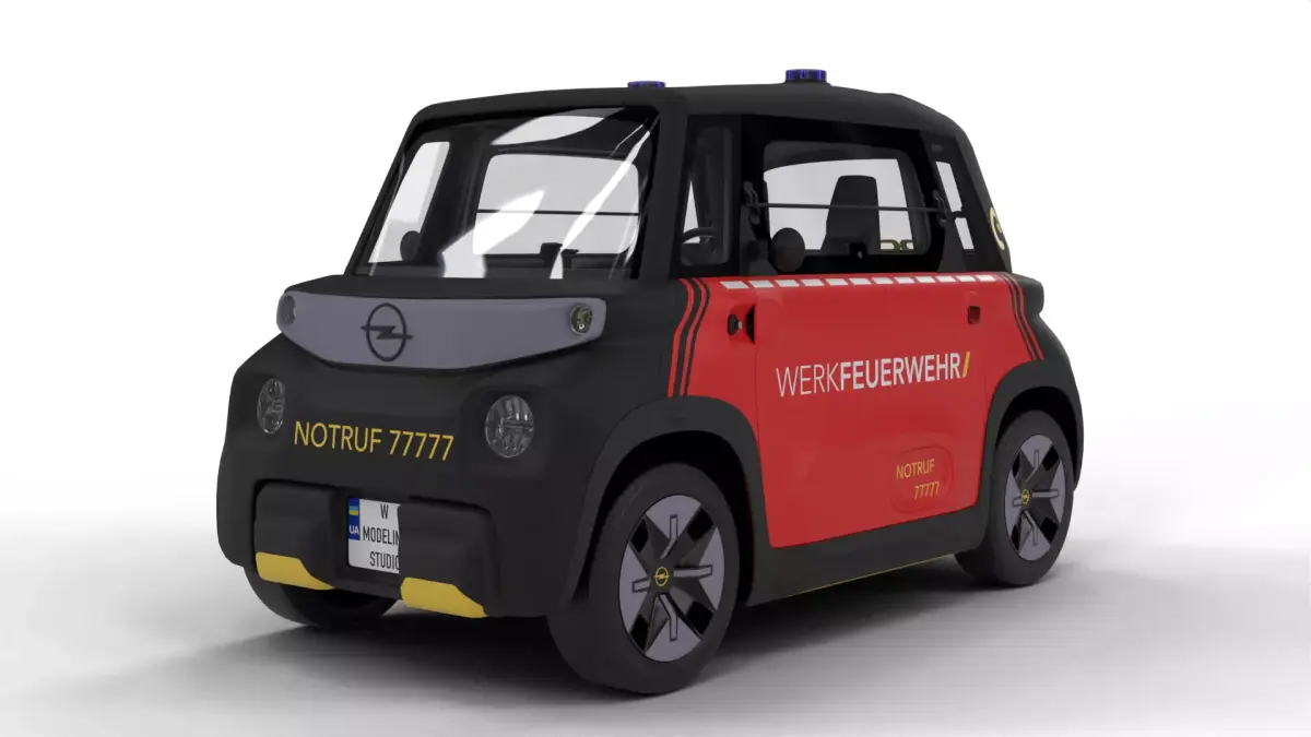 Opel Rock-e 2020  Fire  Service  3D model