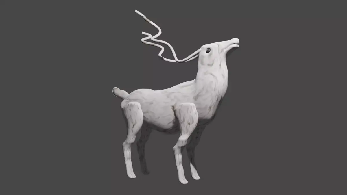 Marble deer 3D model