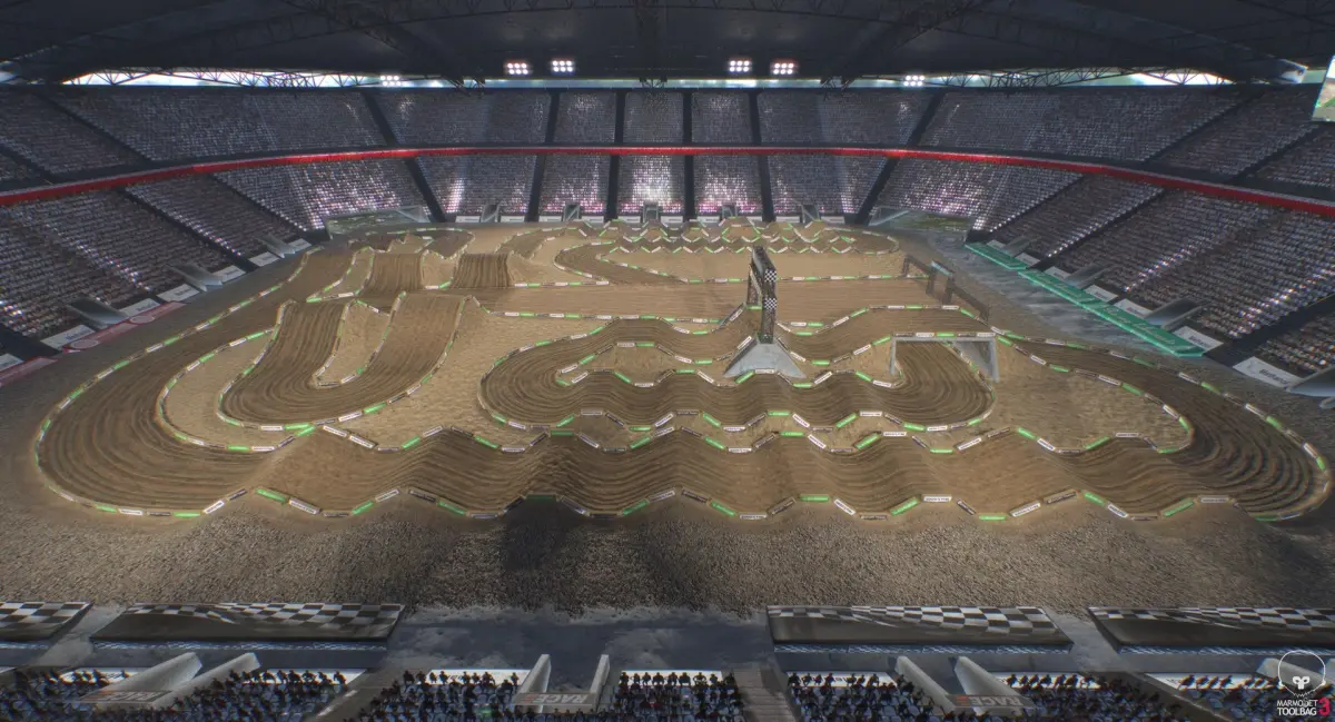 Dirt Cross Stadium Race Track 3D model