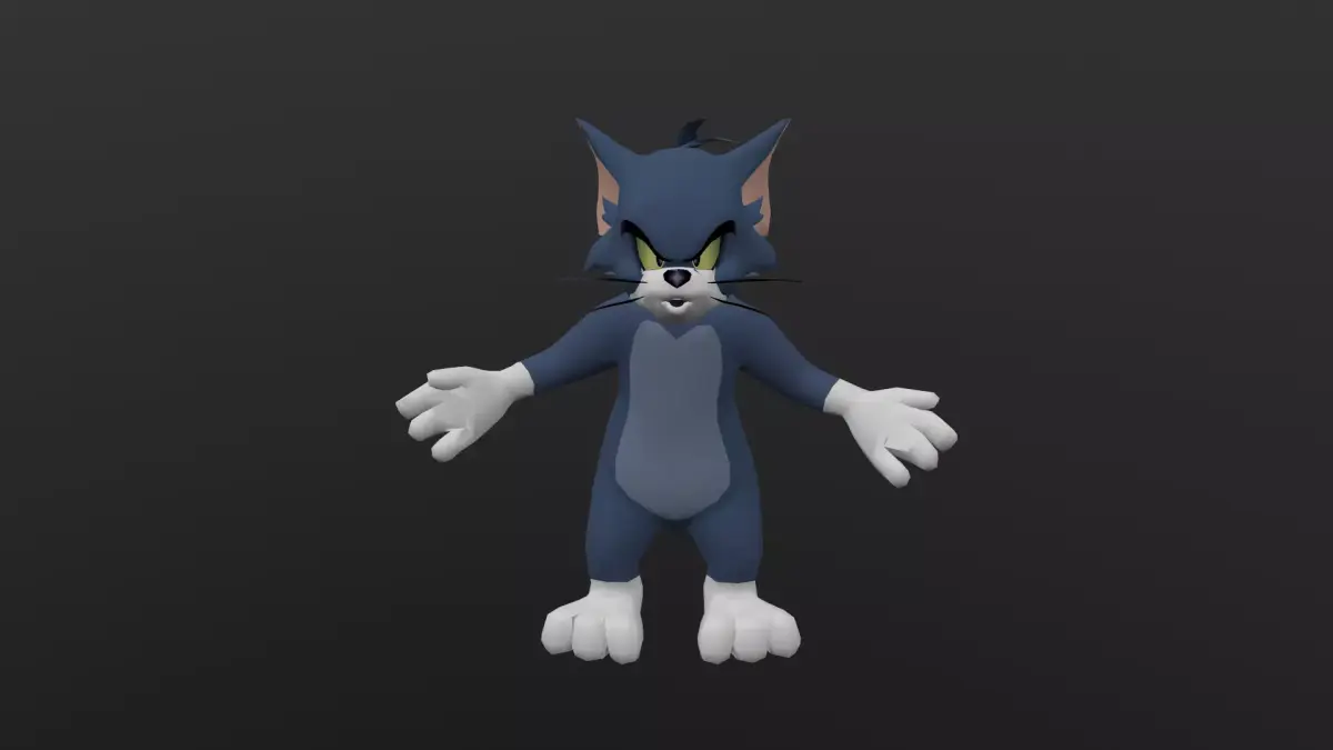 TOMC-035 Tom Cat Yelling Low-poly 3D model