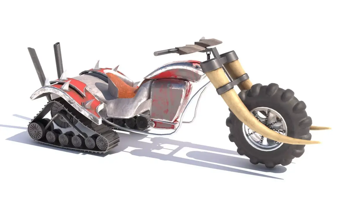 PBR Chopper toy motorcycle 3D model