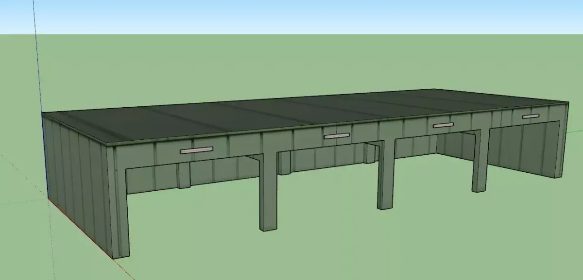 Garage Mlitare Free 3D model