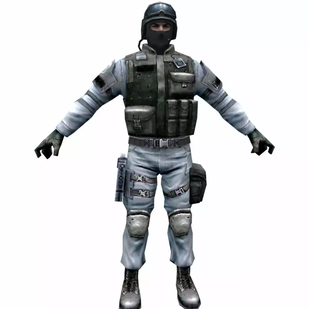 R6 Face mask Army Soldier Low-poly 3D model