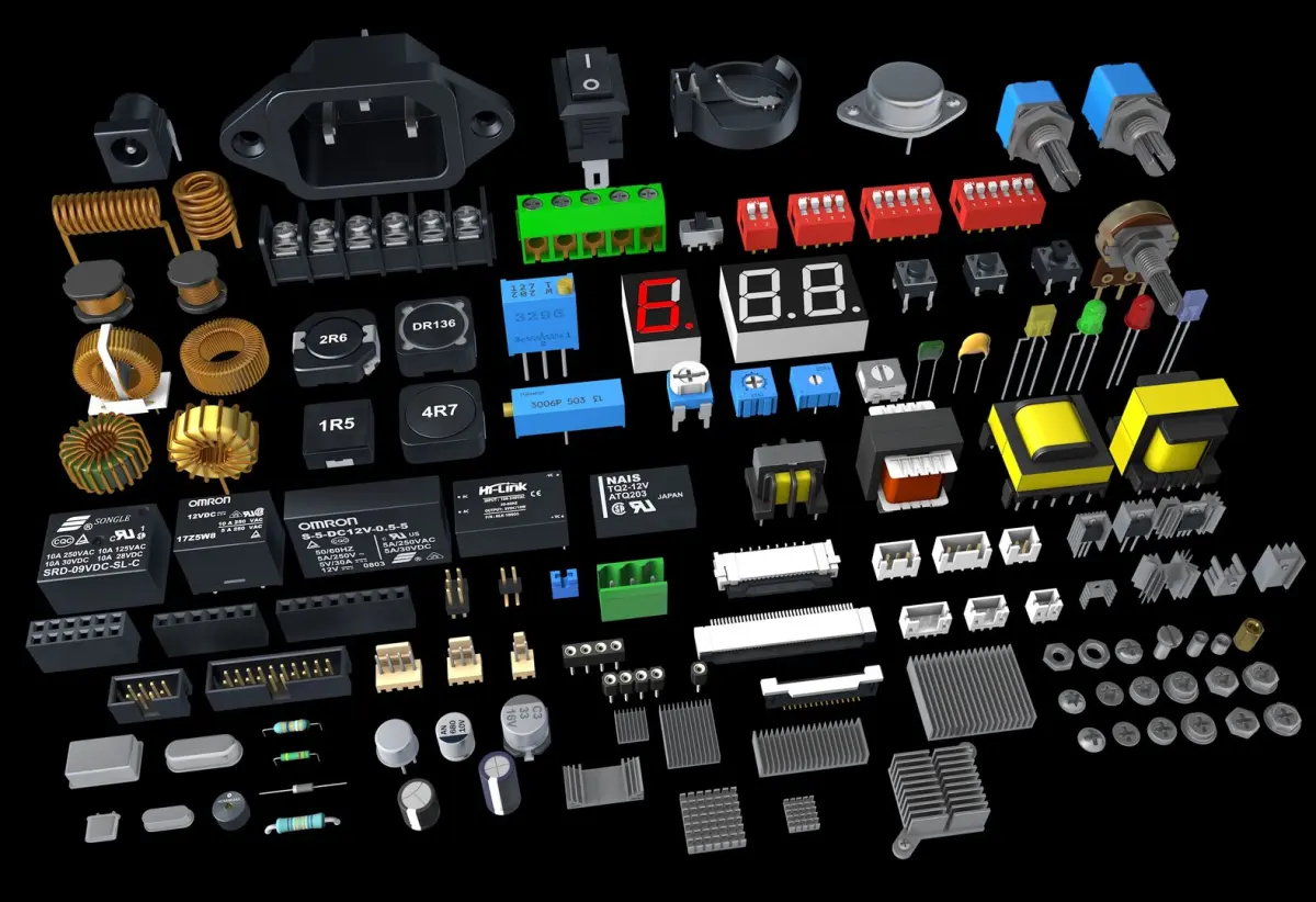 Electronic Components for circuit board 3D model