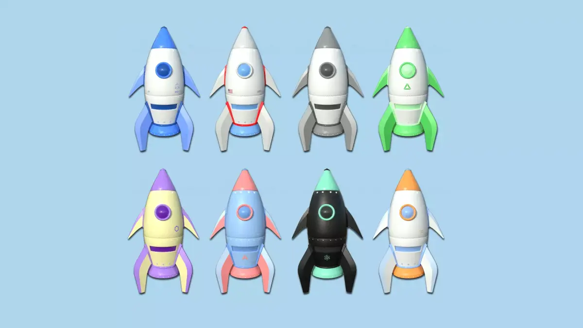 08 Cartoon Spaceship Collection - Spacecraft Vehicle SciFi 3D Model Pack purchase