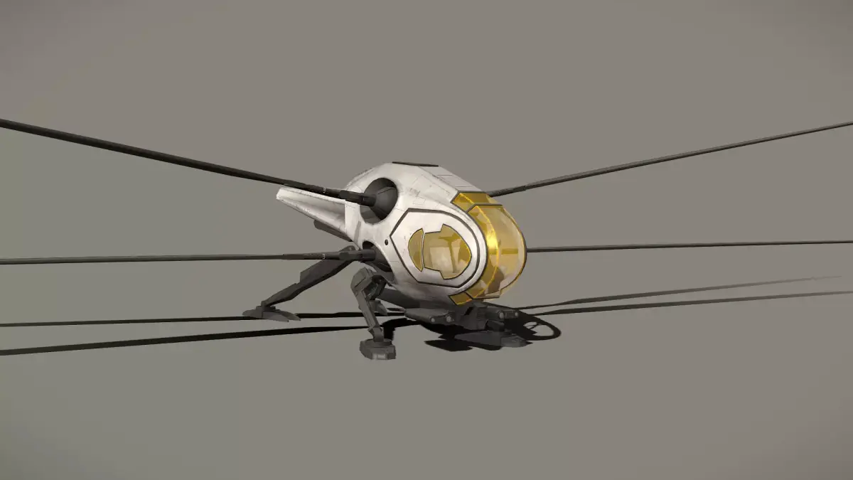 Ornithopter Dune Low-poly 3D model