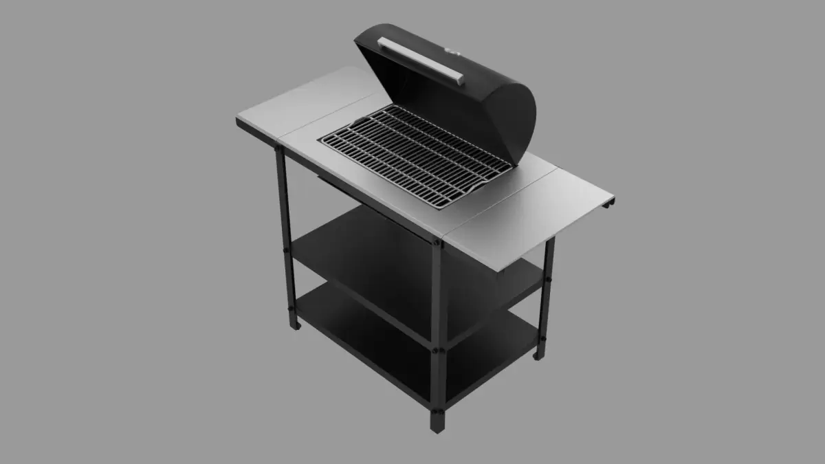 Barbecue Machine Low-poly 3D model