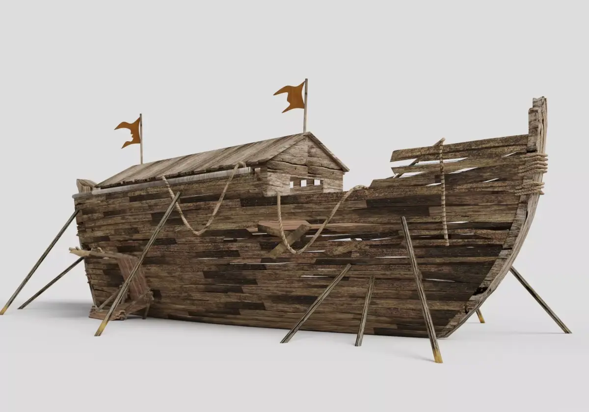 low poly noah ark  3D model