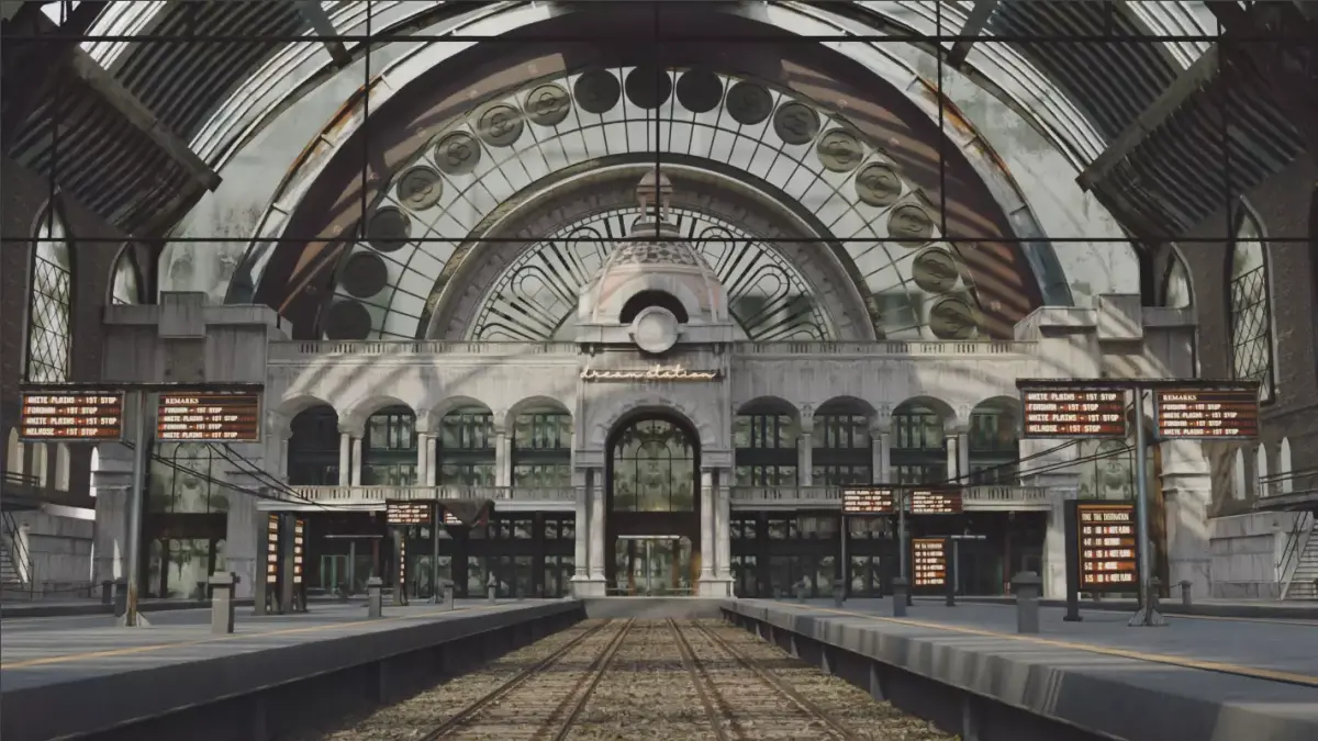 Train station 3D model 9