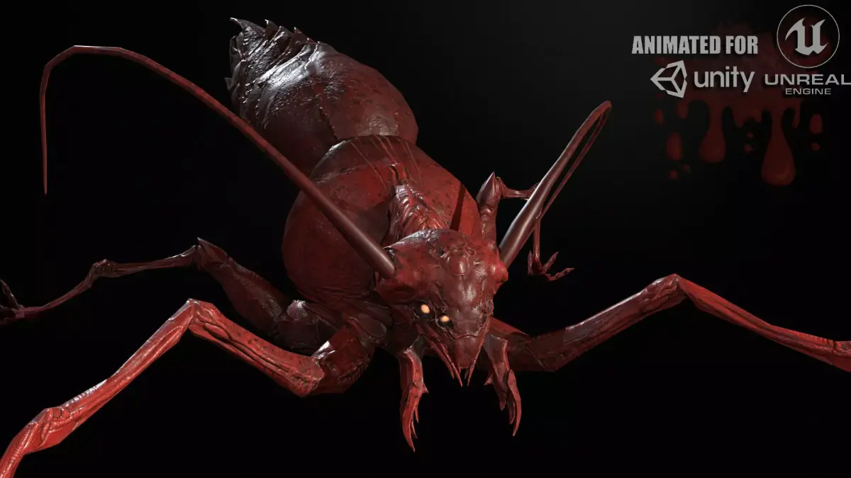 Cockroach1 Low-poly 3D model
