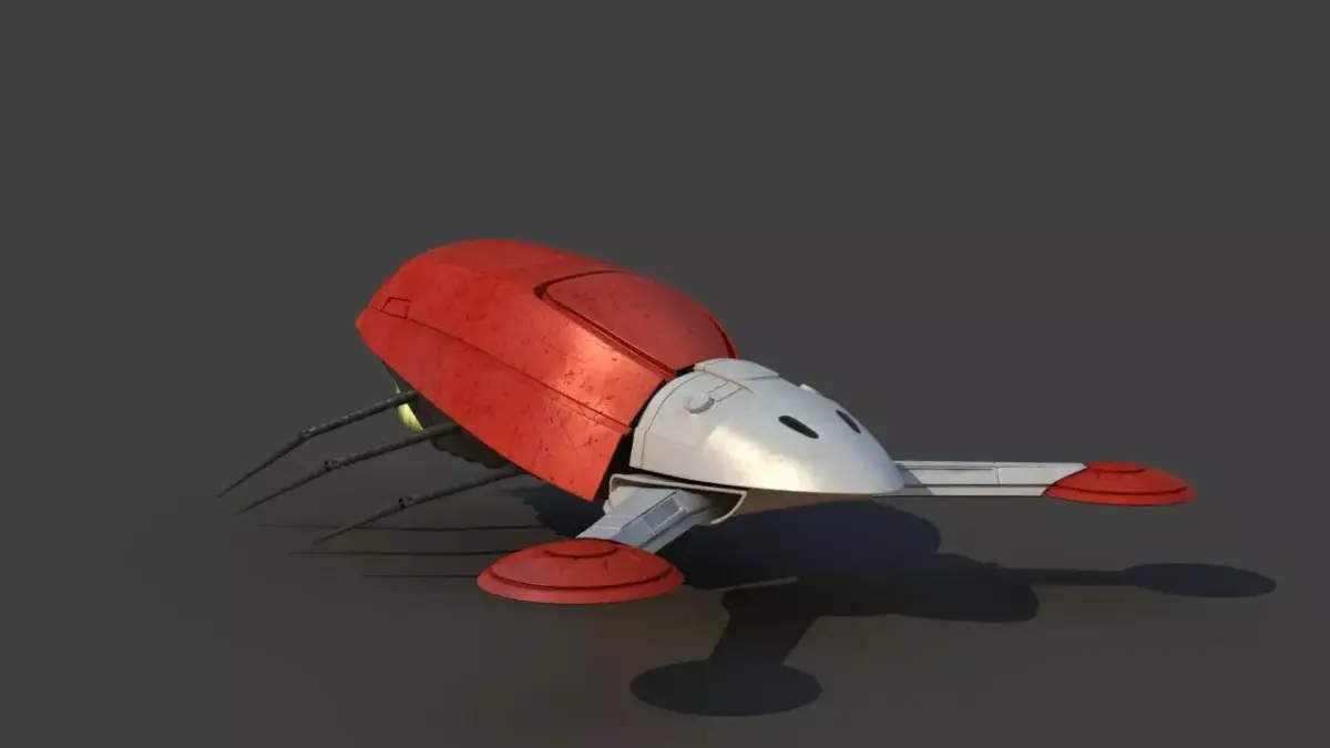 Futuristic Jet Vehicle 3D model