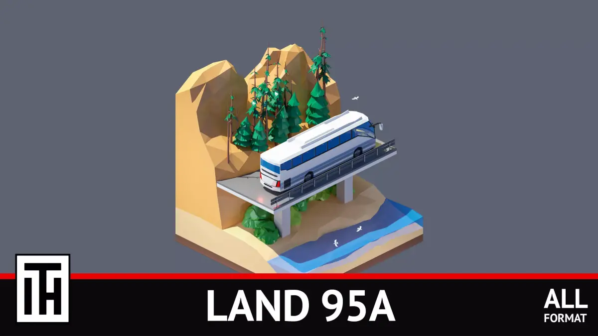 land 95A Low-poly 3D model