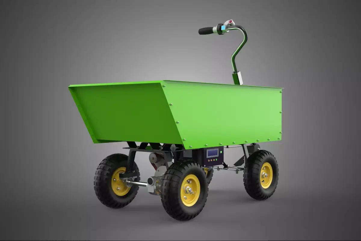 GARDEN AGRICULTURAL FARM ELECTRIC CART WAGON TROLLEY WHEELBARROW 3D model