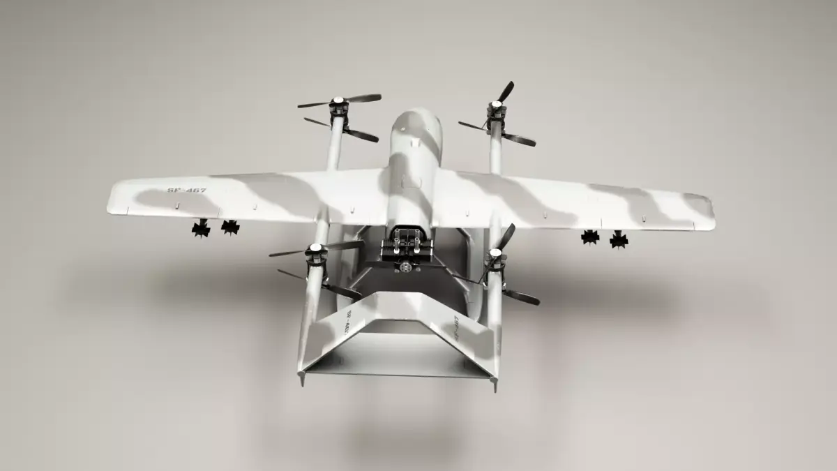 Military UAV - Armed Reconnaissance Drone Low-poly 3D model