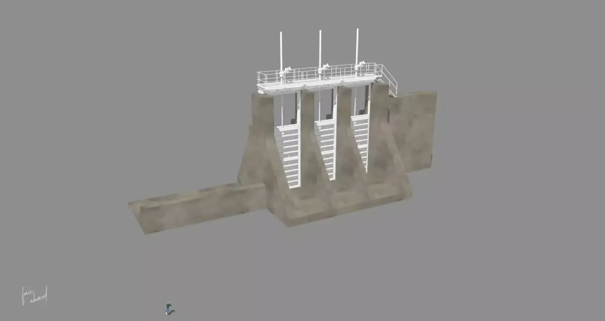 kerala dam 2 detailed 3D model