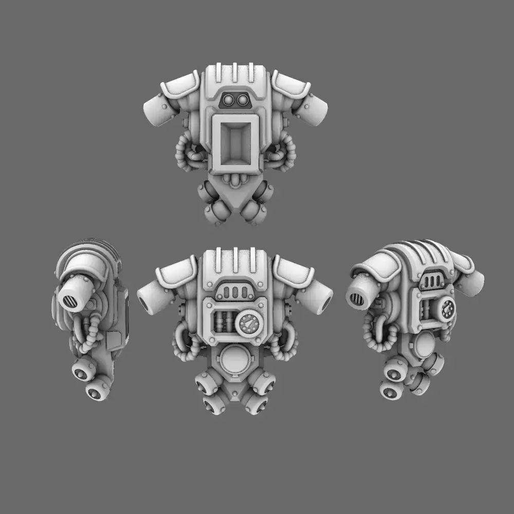 Space Knights V3 Warrior Backpack 3D print model