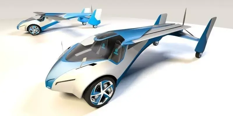 Aeromobil futuristic flying car 3D model