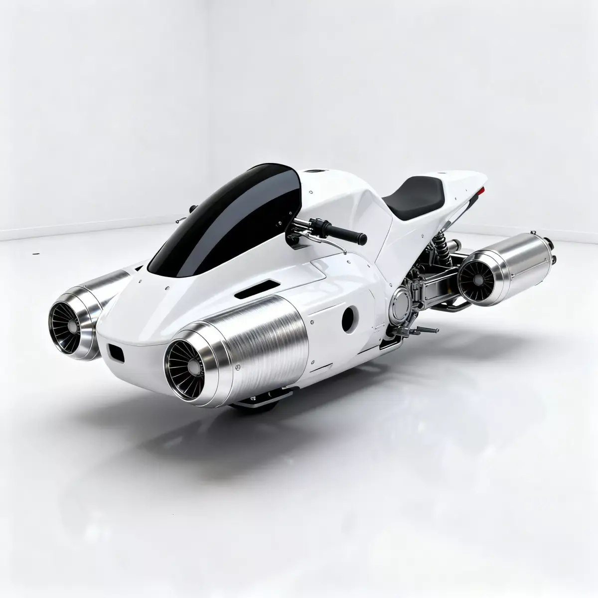 Realistic Prototype Hoverbike 3D Model Low-poly 3D model
