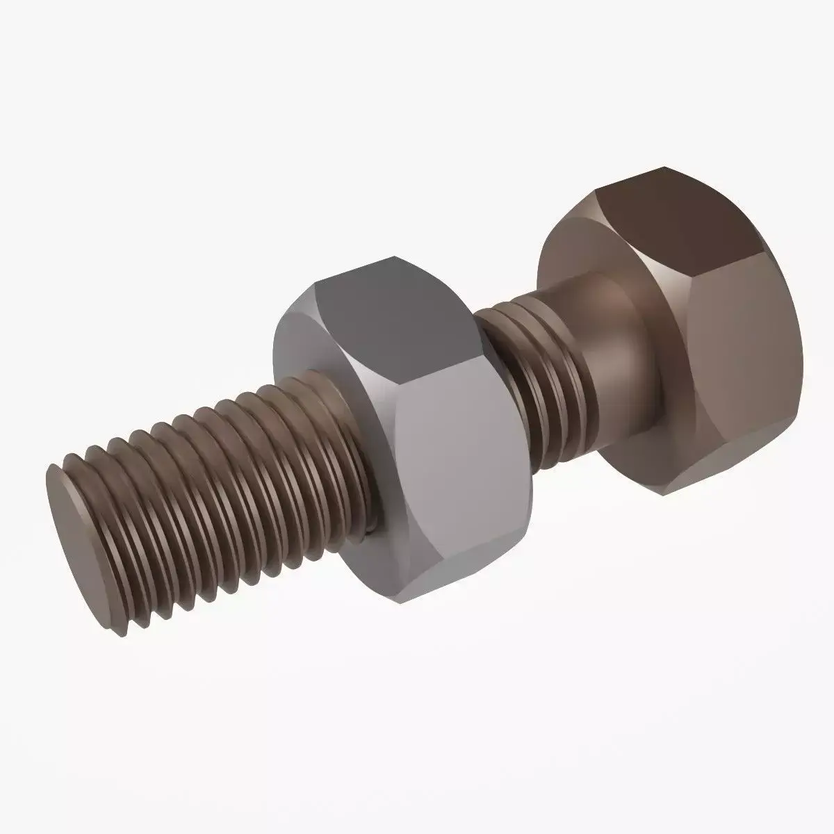 M12 Bolt and Nut 3D print model