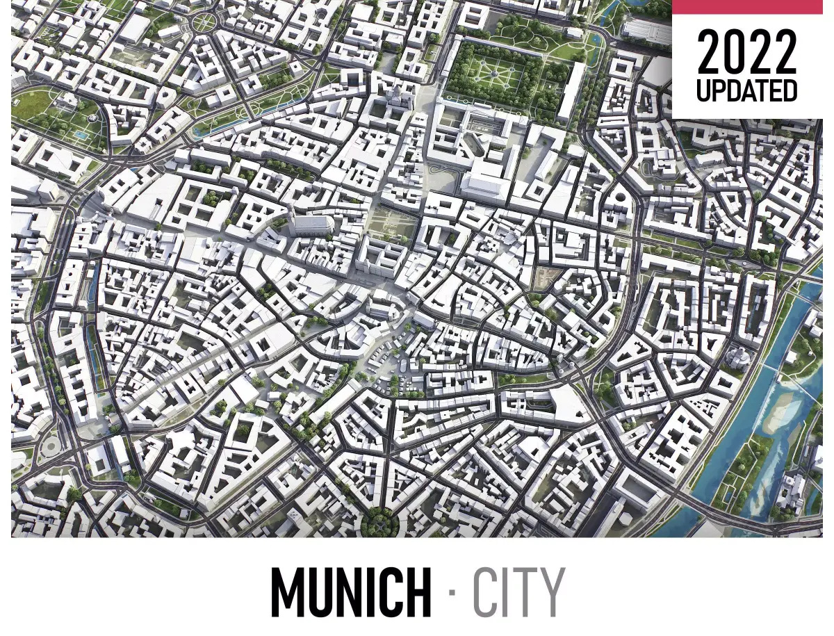 Munich Low-poly 3D model