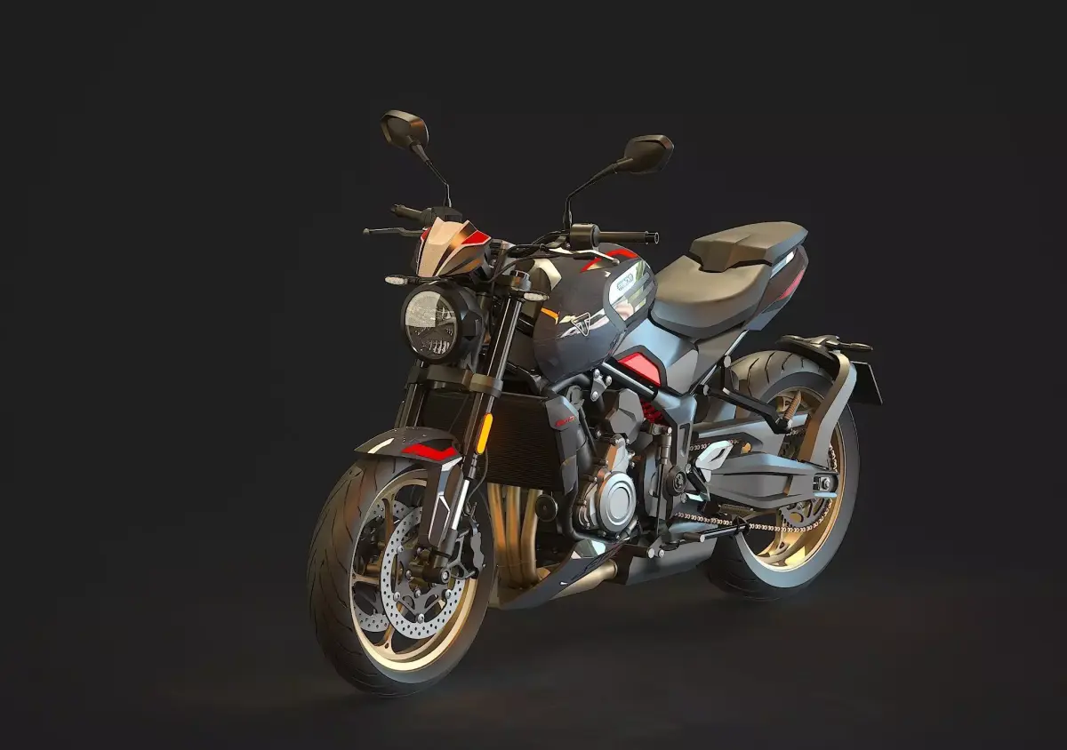 Base model Triumph Trident 800 2026 3D model
