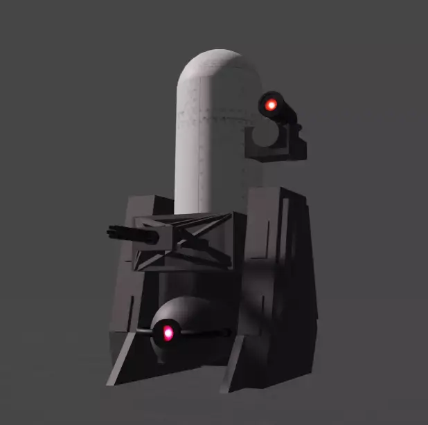 Phalanx CIWS Antiaircraft Gatling Gun  3D model