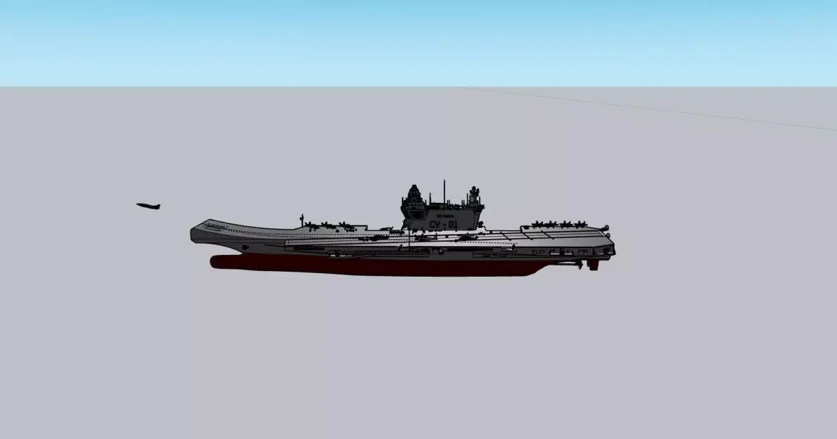 TCG Trakya Aircraft Carrier V2 3D Model STL  SketchUp Files 3D model