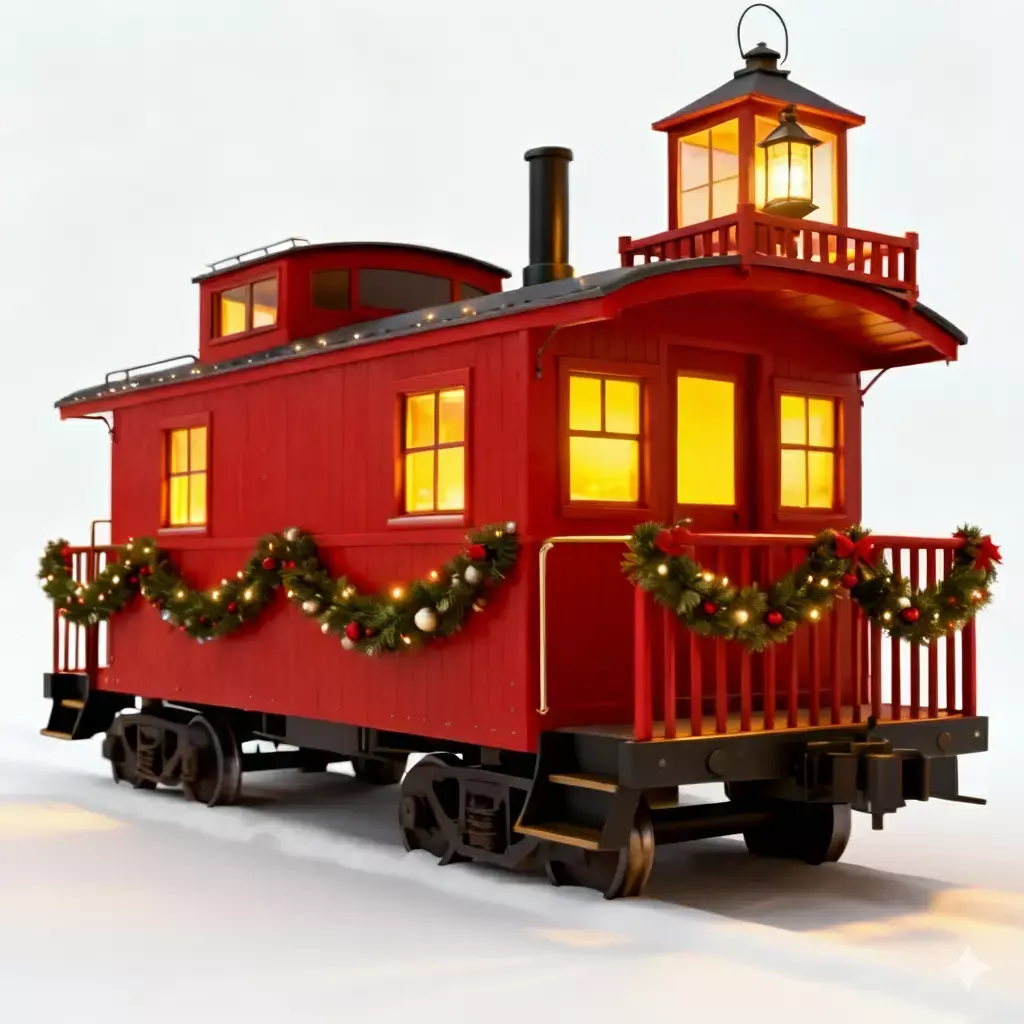 North Pole Lantern Caboose 3D Model Low-poly 3D model