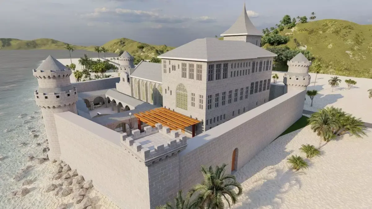 Beach Medieval Castle 3D model
