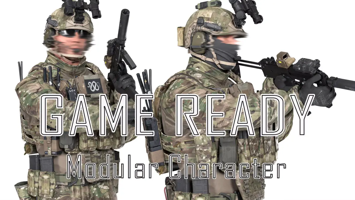 GAME READY RIGGED WESTERN SPECIAL OPERATIONS CHARACTER V1 Low-poly 3D model