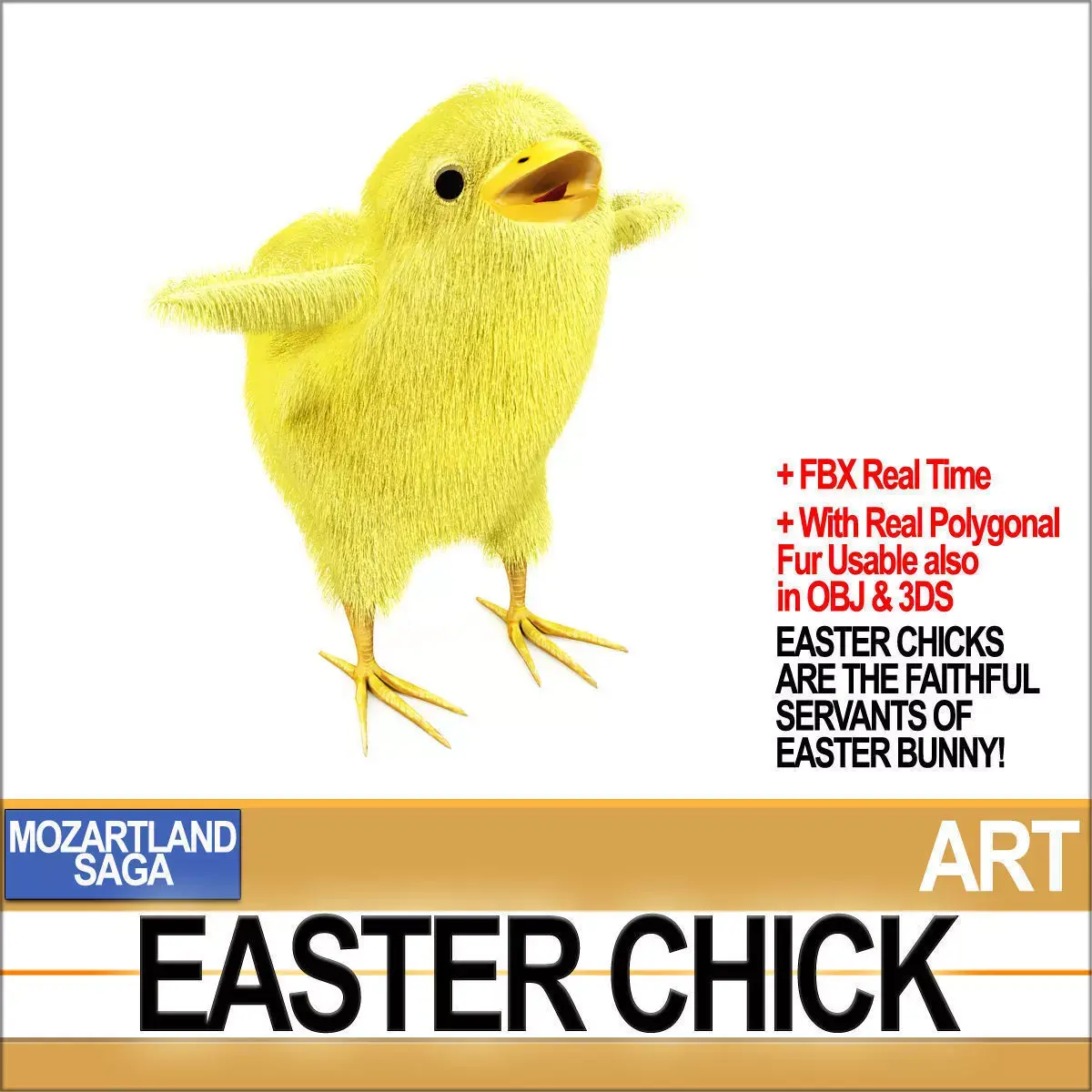 Easter Chick 3D model