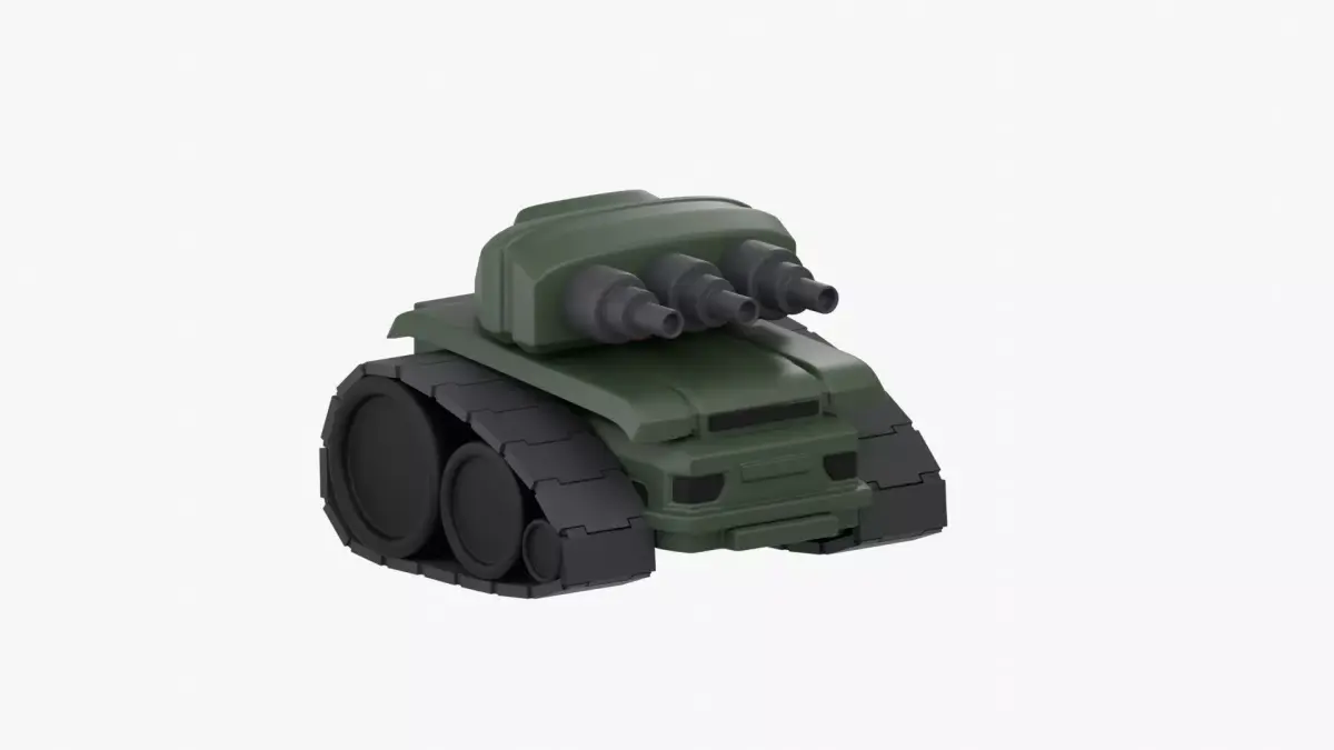 Army Tank 3D Illustration 3D model