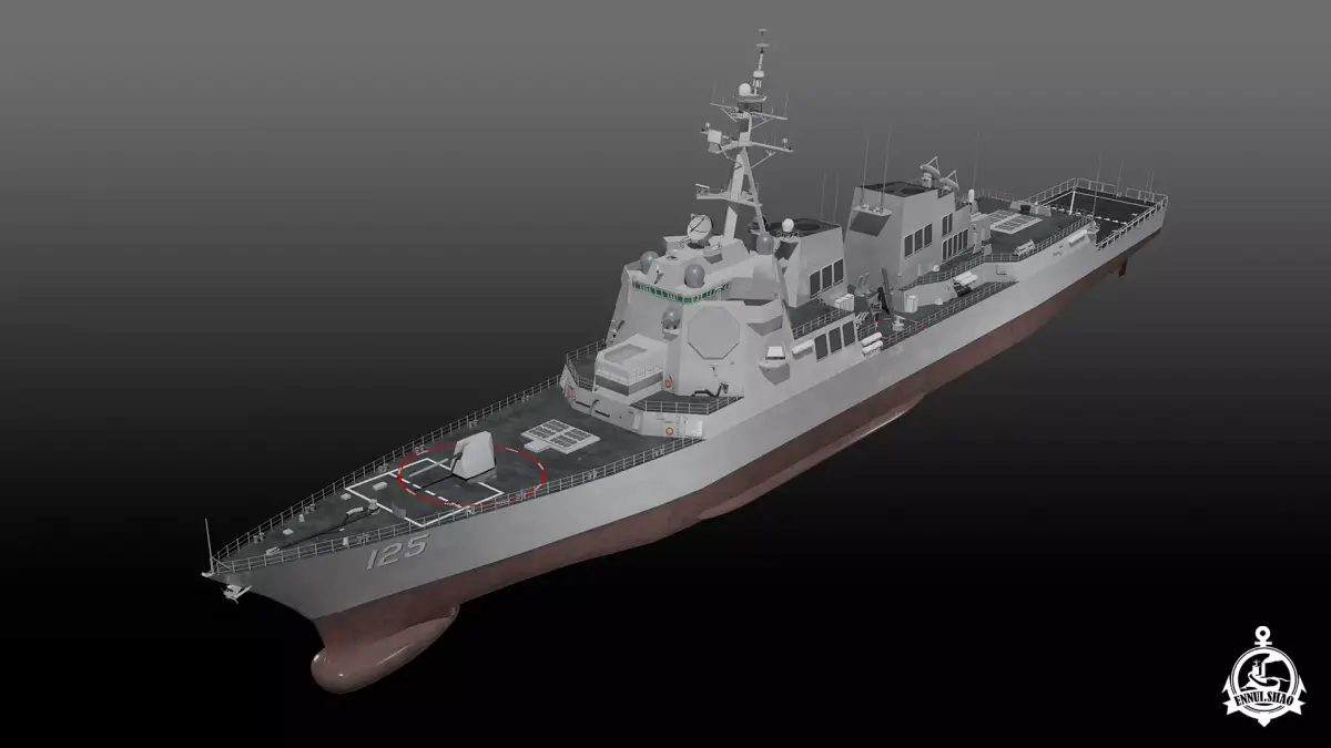 USS Jack H Lucas - Arleigh Burke Flight III 3D model