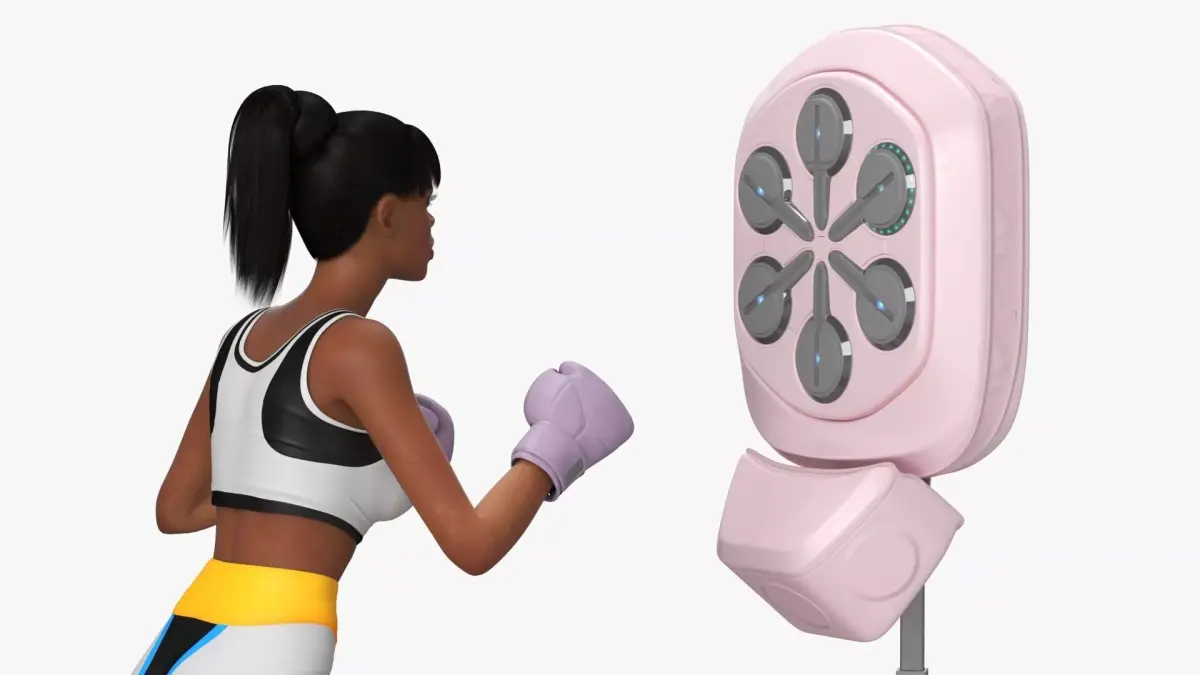 Home Boxing Panel for Womens Fitness Pink 3D model
