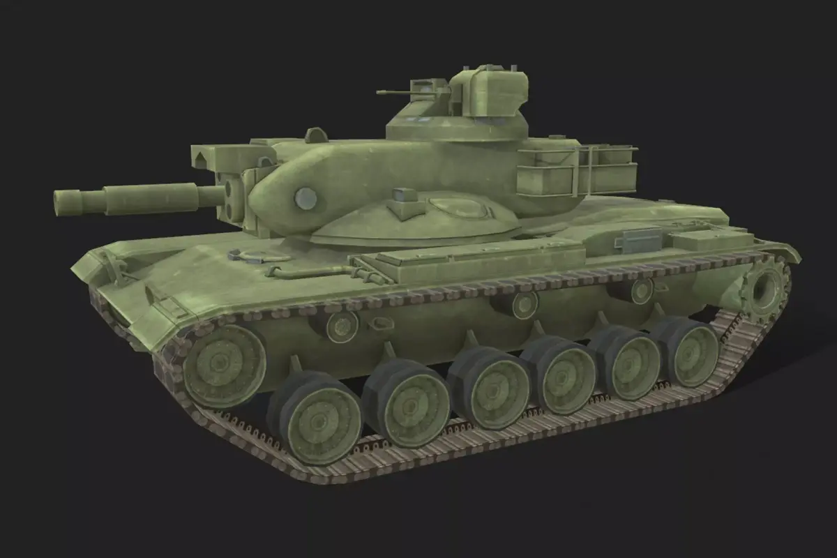 Tank M60A2 Low-poly 3D model