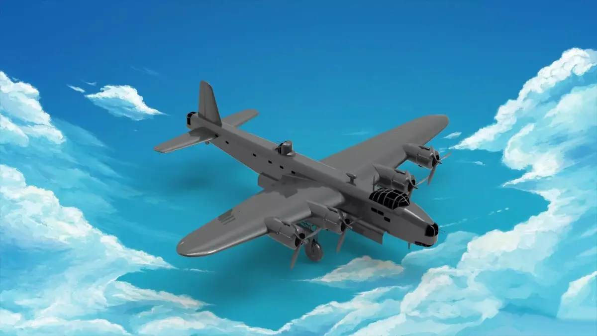 Short Stirling 3D model purchase