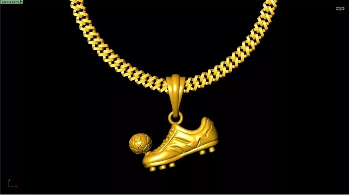 Football Soccer Shoe Ball Pendant Necklace  3D print model
