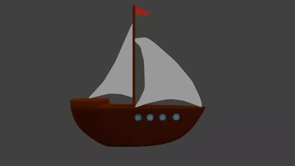Sailing ship Free low-poly 3D model